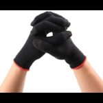 ⁦كفوف لعبة الببجي زوج كفوف لون أسود⁩ - الصورة ⁦2⁩