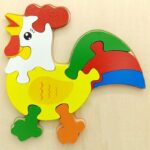 لعبة بزل حيوانات تعلمية شكل ديك