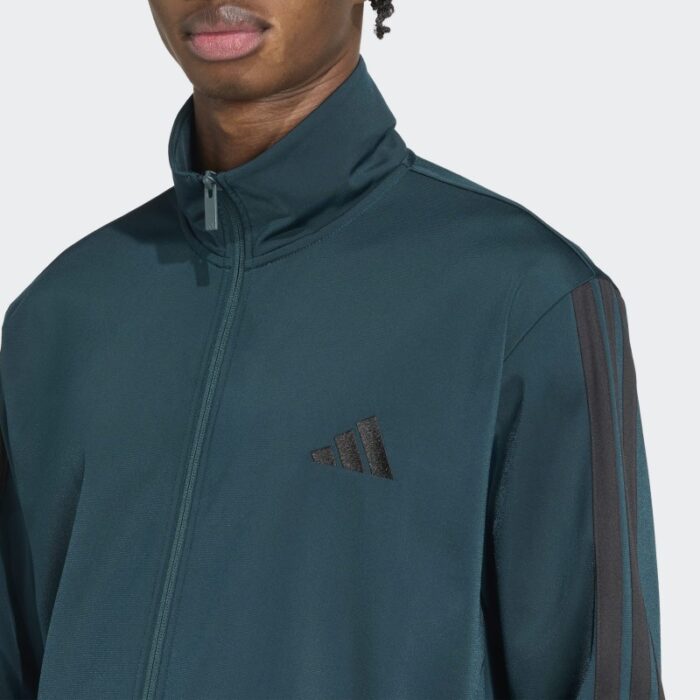 ⁦adidas Mens' Basic 3-Stripes Tricot Track Suit - Green⁩ - الصورة ⁦7⁩