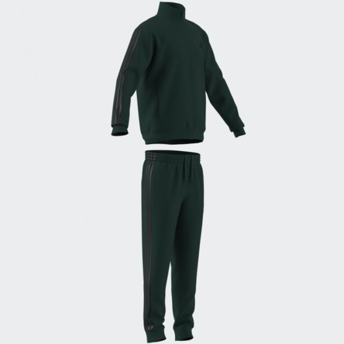 ⁦adidas Mens' Basic 3-Stripes Tricot Track Suit - Green⁩ - الصورة ⁦9⁩