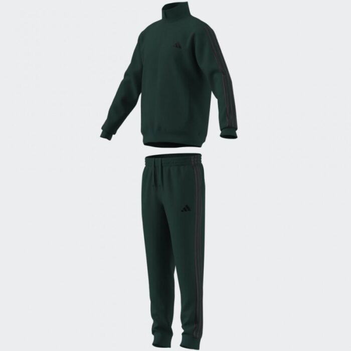 ⁦adidas Mens' Basic 3-Stripes Tricot Track Suit - Green⁩ - الصورة ⁦15⁩