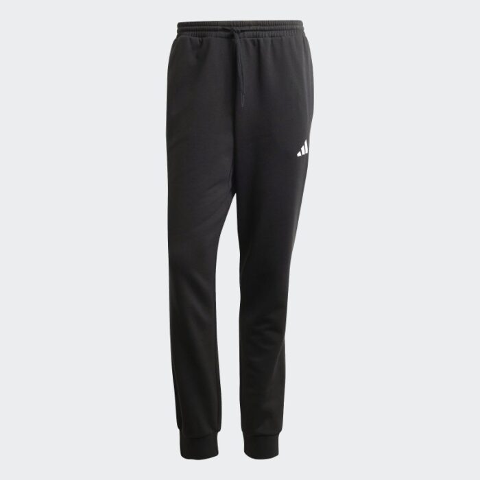 ⁦adidas Mens' Essentials Feelcozy Fleece Pants - Black⁩ - الصورة ⁦2⁩