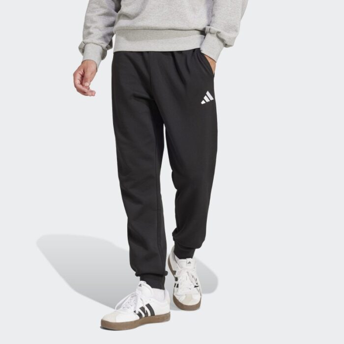 ⁦adidas Mens' Essentials Feelcozy Fleece Pants - Black⁩ - الصورة ⁦3⁩