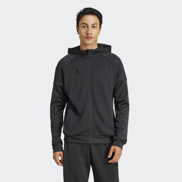 ⁦adidas Men's Tiro 25 Full-Zip Hoodie - Black⁩ - الصورة ⁦3⁩