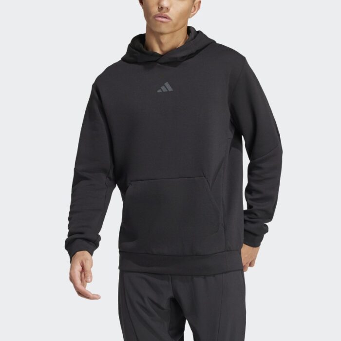 ⁦adidas Men's Designed for Training Hoodie - Black⁩ - الصورة ⁦3⁩