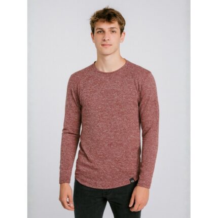 بلوزة كم طويل للرجال لون أحمر