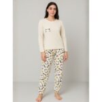 بيجامة فرو للصبايا لون أبيض