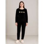 بيجامة فرو للصبايا لون أسود