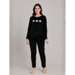 بيجامة فرو للصبايا لون أسود