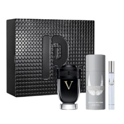 بكج انفكتوس فيكتوري من باكو راباني للرجال - PACO RAB INVICTUS VICTORY FOR MEN COFFRET EDP 100ML+ 10ML +DEODORANT 150ML