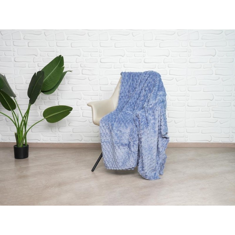 ⁦حرام كورال لون أزرق MISTY BLUE SINGLE 150×200 CM⁩ - الصورة ⁦1⁩