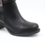 ⁦جزمة مع كعب للنساء لون أسود⁩ - الصورة ⁦6⁩