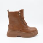 ⁦بسطار جلد للنساء لون بني⁩ - الصورة ⁦2⁩