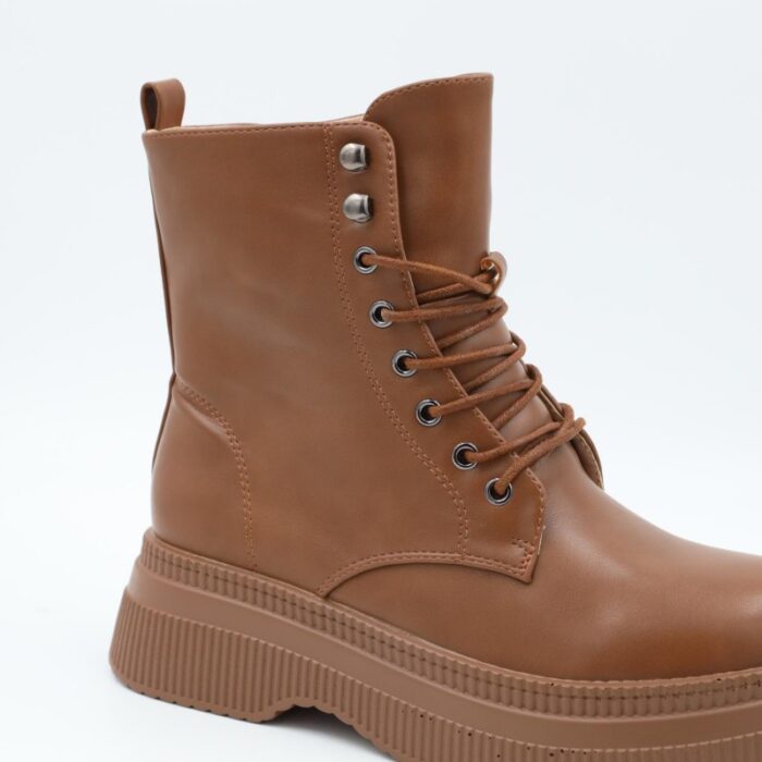 ⁦بسطار جلد للنساء لون بني⁩ - الصورة ⁦5⁩