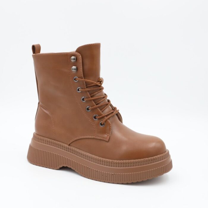 ⁦بسطار جلد للنساء لون بني⁩ - الصورة ⁦6⁩