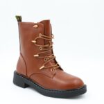 ⁦بسطار جلد للنساء لون عسلي⁩ - الصورة ⁦2⁩