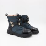 ⁦جزمة للأطفال لون أسود وكحلي⁩ - الصورة ⁦4⁩