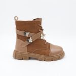 ⁦جزمة للأطفال لون كاكي⁩ - الصورة ⁦4⁩