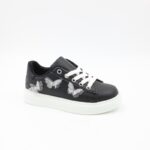 ⁦حذاء رياضي برباط للأطفال لون أسود⁩ - الصورة ⁦3⁩