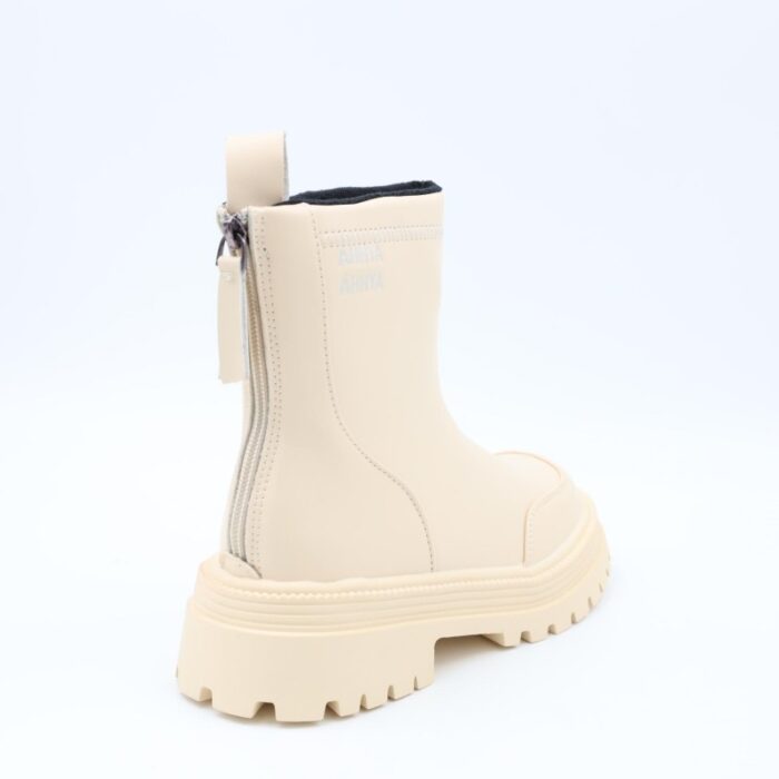 ⁦بسطار جلد للأطفال لون بيج⁩ - الصورة ⁦2⁩