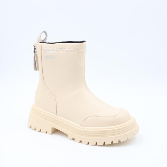 ⁦بسطار جلد للأطفال لون بيج⁩ - الصورة ⁦4⁩