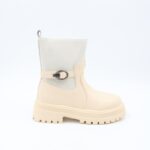 ⁦بسطار جلد للأطفال لون بيج⁩ - الصورة ⁦2⁩