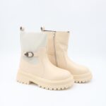 ⁦بسطار جلد للأطفال لون بيج⁩ - الصورة ⁦4⁩