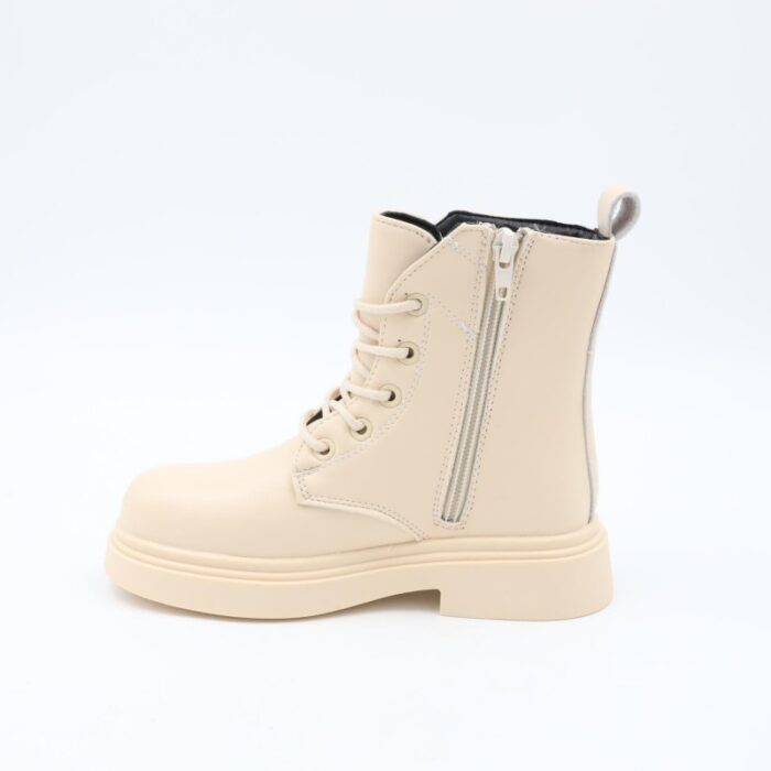 ⁦بسطار جلد للأطفال لون بيج⁩ - الصورة ⁦3⁩