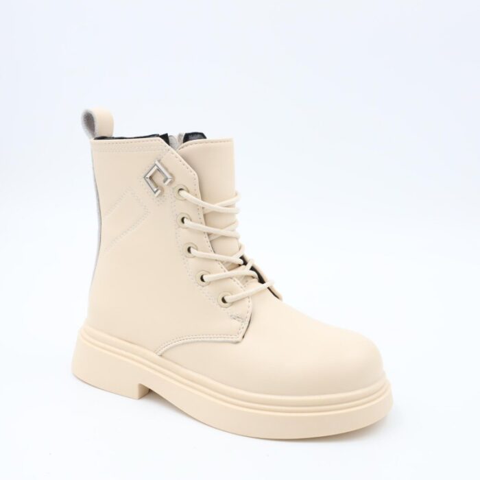 ⁦بسطار جلد للأطفال لون بيج⁩ - الصورة ⁦5⁩