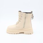 ⁦بسطار جلد للأطفال لون بيج⁩ - الصورة ⁦3⁩