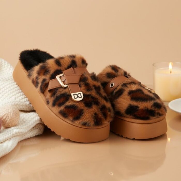 ⁦شبشب شتوي للنساء لون عسلي⁩ - الصورة ⁦7⁩