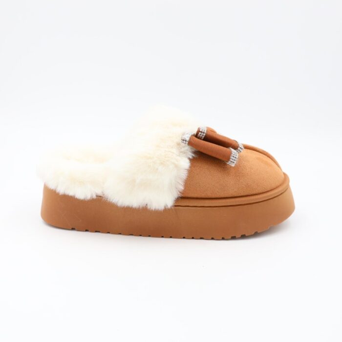 ⁦شبشب شتوي للنساء لون عسلي⁩ - الصورة ⁦7⁩