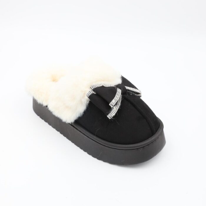 ⁦شبشب شتوي للنساء لون أسود⁩ - الصورة ⁦3⁩