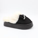 ⁦شبشب شتوي للنساء لون أسود⁩ - الصورة ⁦8⁩