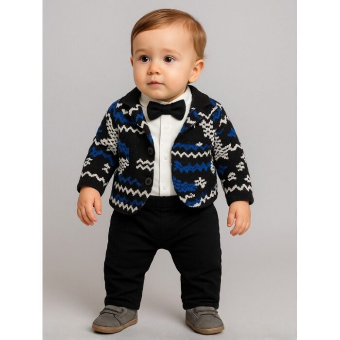 ⁦طقم بيبي 4 قطع لون كحلي و أسود⁩ - الصورة ⁦2⁩