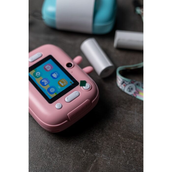 ⁦كاميرا إلكترونية مع طباعة فورية لون زهري⁩ - الصورة ⁦2⁩