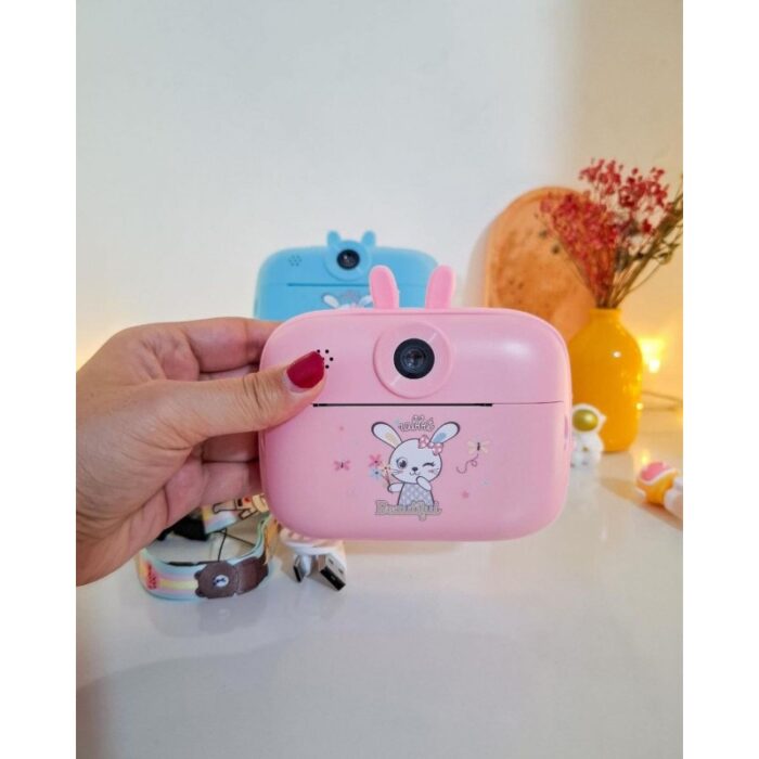 ⁦كاميرا إلكترونية مع طباعة فورية لون زهري⁩ - الصورة ⁦5⁩