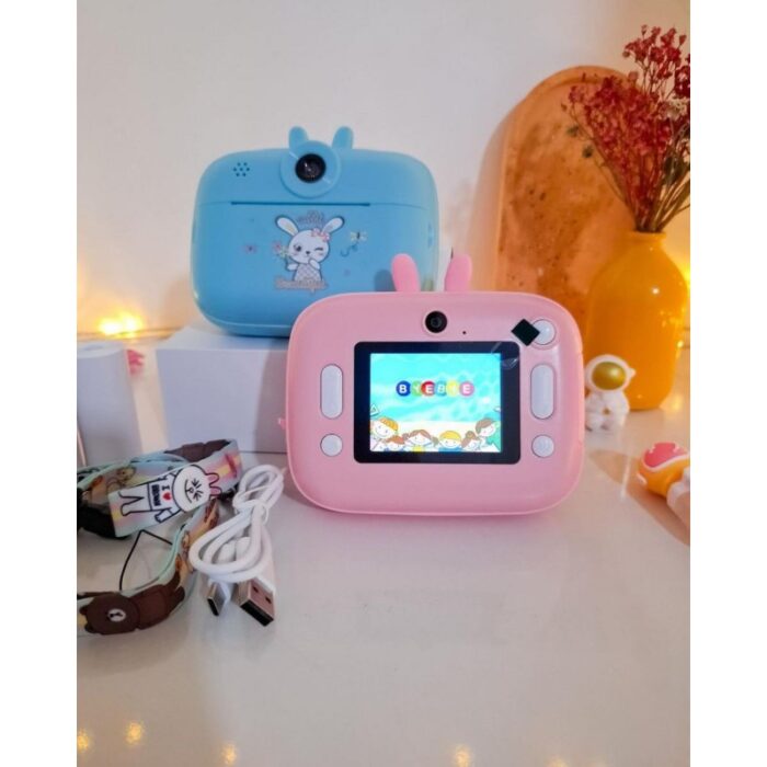 ⁦كاميرا إلكترونية مع طباعة فورية لون زهري⁩ - الصورة ⁦6⁩