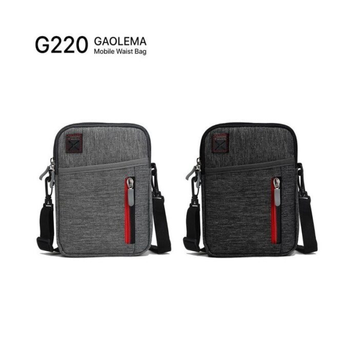 ⁦حقيبة خصر للموبايل والاغراض الشخصية لون أسود G220⁩ - الصورة ⁦2⁩