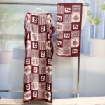 عباية ستان مع شال One Size