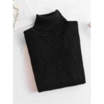 ⁦بلوزة جولف شتوية قبة عالية للنساء لون أسود One Size⁩ - الصورة ⁦2⁩