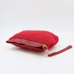 ⁦جزدان كروشية لون أحمر غامق - نكشة فن⁩ - الصورة ⁦3⁩