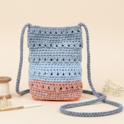 شنطة جوال مستطيلة لون مونس - نكشة فن