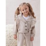 ⁦طقم بناتي قطعتين لون بيج⁩ - الصورة ⁦2⁩