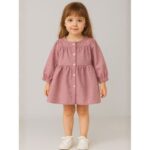 ⁦فستان بناتي لون زهري⁩ - الصورة ⁦2⁩