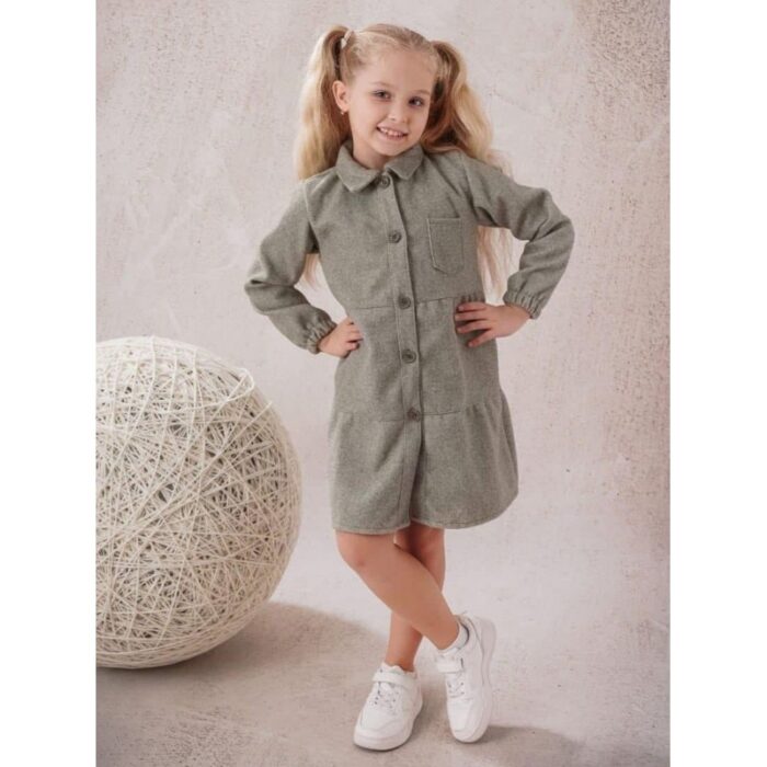 ⁦فستان بناتي لون أخضر⁩ - الصورة ⁦2⁩