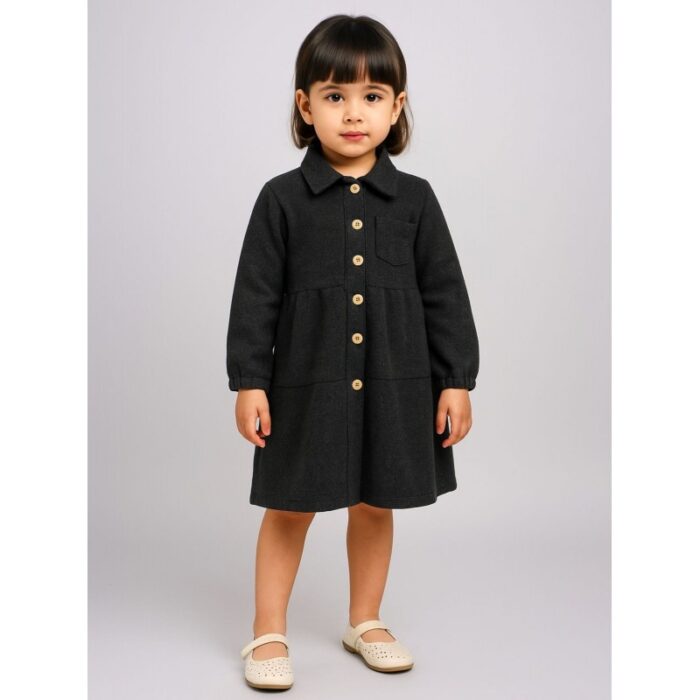 ⁦فستان بناتي لون أسود⁩ - الصورة ⁦2⁩