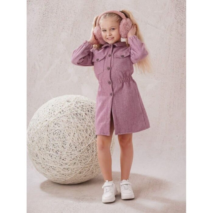 ⁦فستان بناتي لون زهري⁩ - الصورة ⁦2⁩