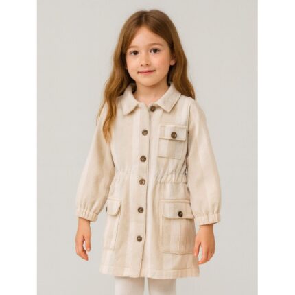 فستان بناتي لون بيج