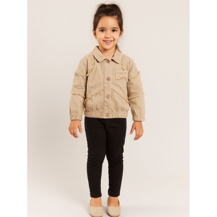 ⁦جاكيت بناتي لون بيج⁩ - الصورة ⁦2⁩